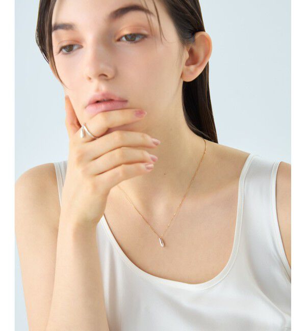 ete「[ポルカドット] ドロップ バイカラー ネックレス」|ネックレス|