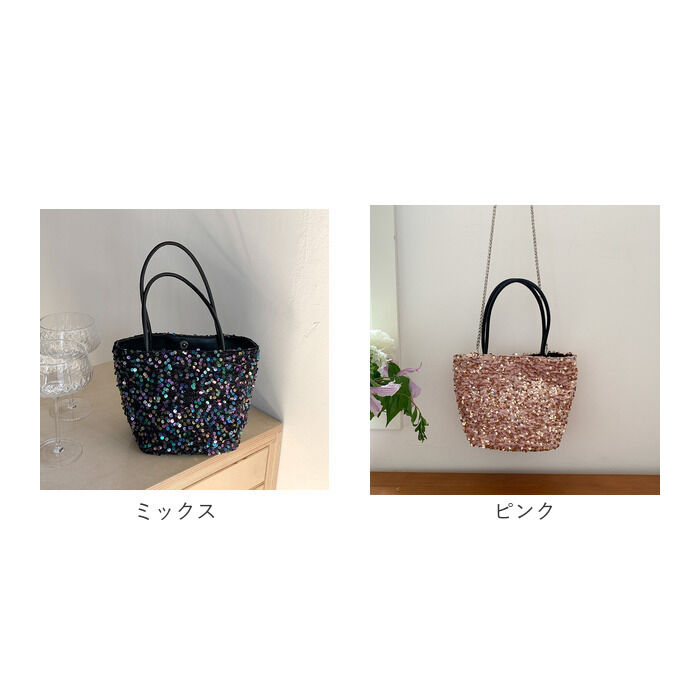 BACKYARD FAMILY「スパンコール バッグ 通販 パーティバッグ トートバッグ 2way 斜めがけ スパンコールバック」|ショルダー・メッセンジャー|
