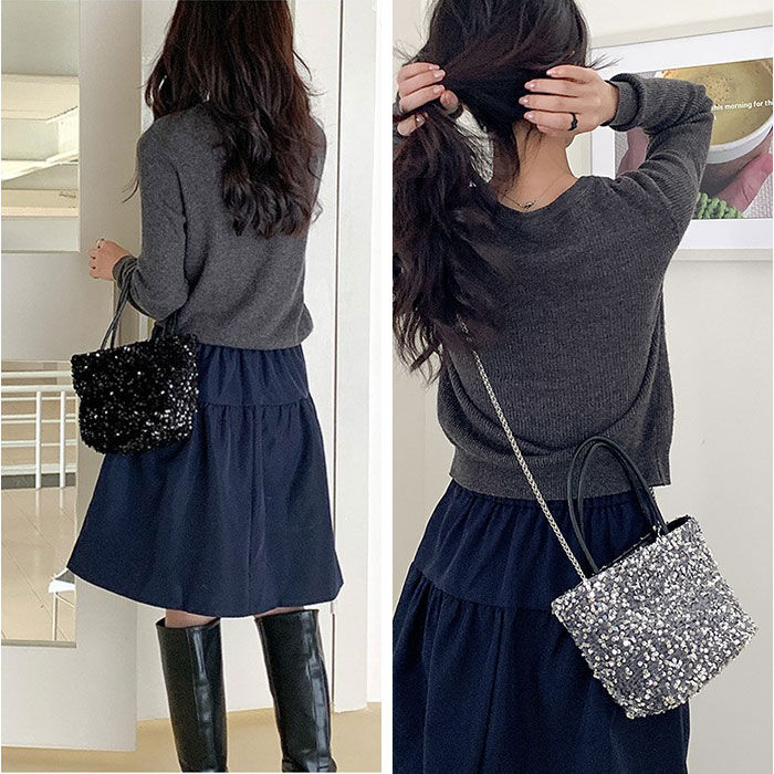 BACKYARD FAMILY「スパンコール バッグ 通販 パーティバッグ トートバッグ 2way 斜めがけ スパンコールバック」|ショルダー・メッセンジャー|