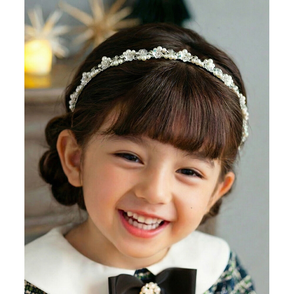 BACKYARD FAMILY「カチューシャ キッズ パール 通販 Rora ローラ ジュエリーパール 髪飾り 髪留め 髪どめ」|その他|ホワイト1