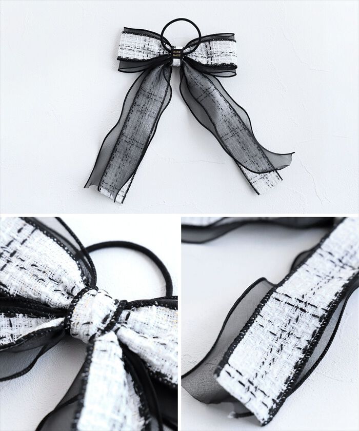 BACKYARD FAMILY「ヘアゴム リボン キッズ 通販 Rora ローラ クラシック ツイード 髪ゴム 髪飾り 髪どめ」|その他|