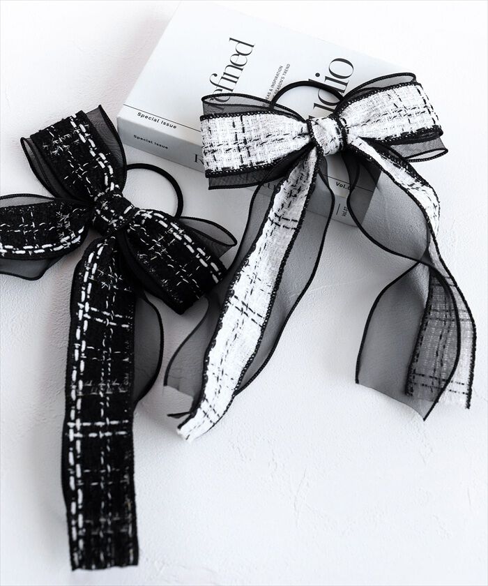 BACKYARD FAMILY「ヘアゴム リボン キッズ 通販 Rora ローラ クラシック ツイード 髪ゴム 髪飾り 髪どめ」|その他|