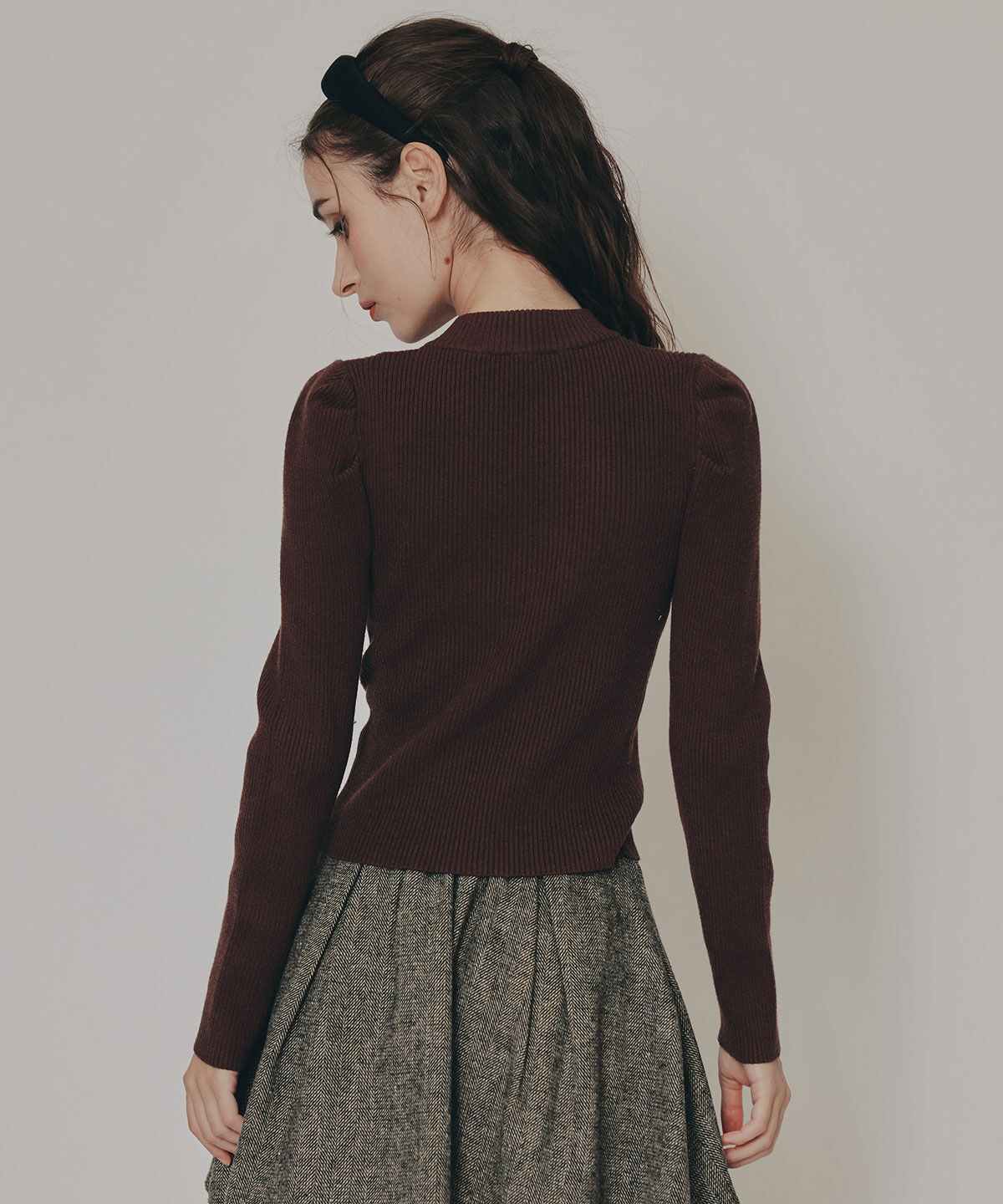 REDYAZEL「パワショルボトルネックニットトップス」|ニット・セーター|