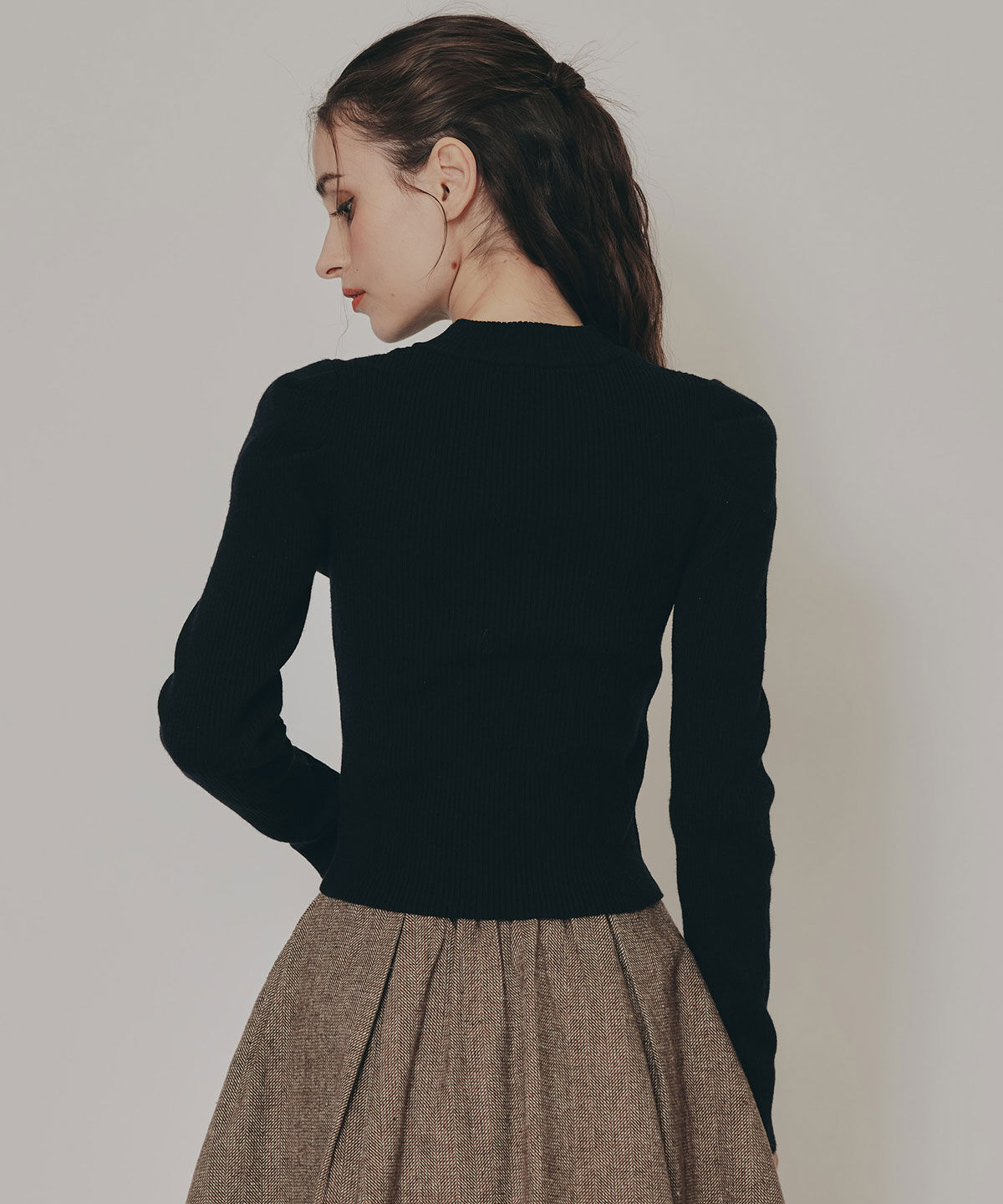 REDYAZEL「パワショルボトルネックニットトップス」|ニット・セーター|