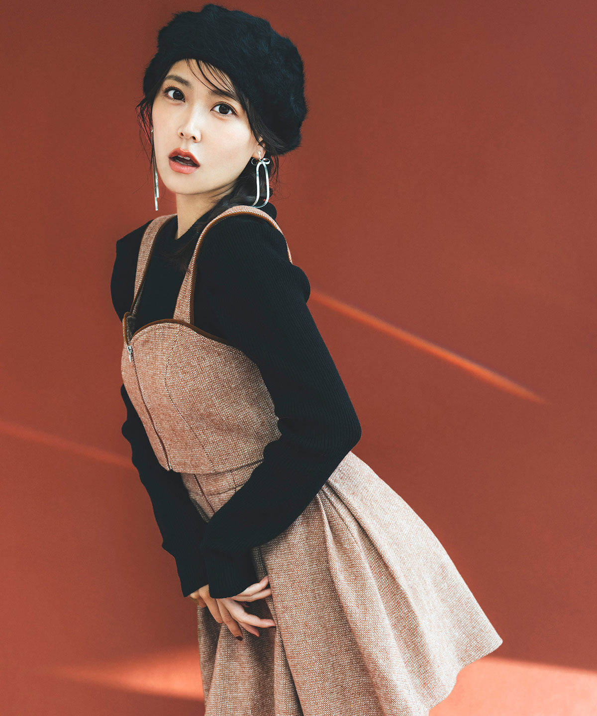 REDYAZEL「パワショルボトルネックニットトップス」|ニット・セーター|