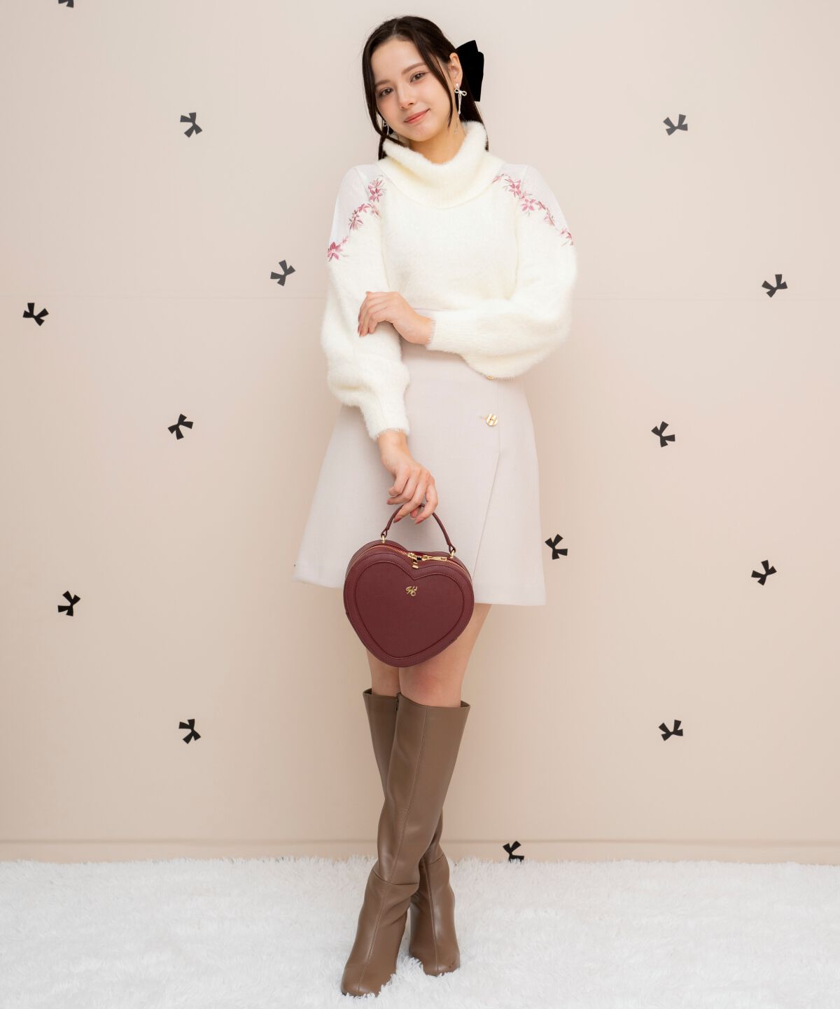 WILLSELECTION「刺繍シャギーニットプルオーバー」|ニット・セーター|