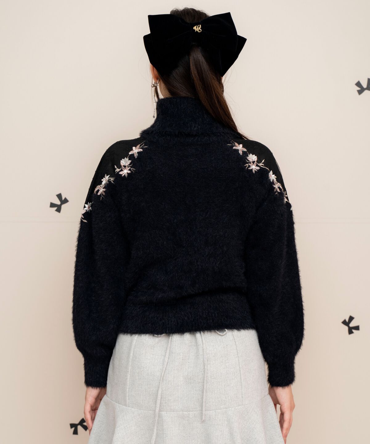 WILLSELECTION「刺繍シャギーニットプルオーバー」|ニット・セーター|