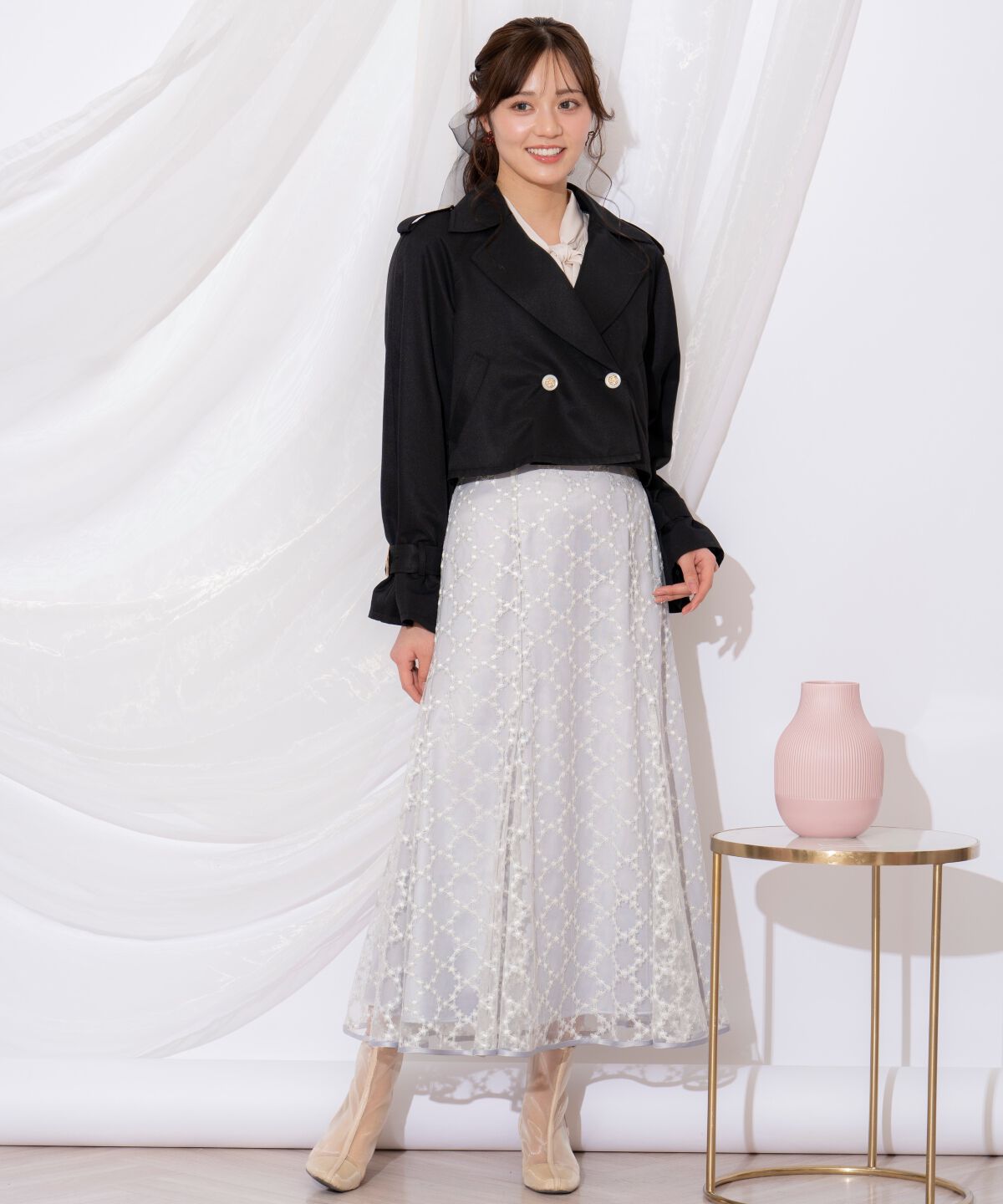 WILLSELECTION「キャンディスリーブショートトレンチコート」|トレンチコート|