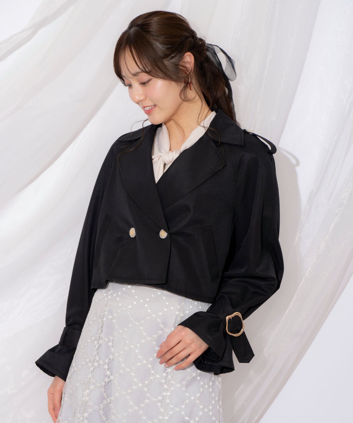 WILLSELECTION「キャンディスリーブショートトレンチコート」|トレンチコート|