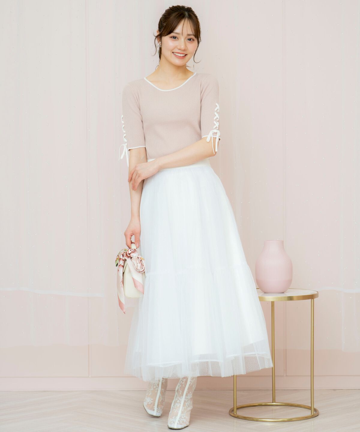 WILLSELECTION「ラメチュールティアードスカート」|フレア|