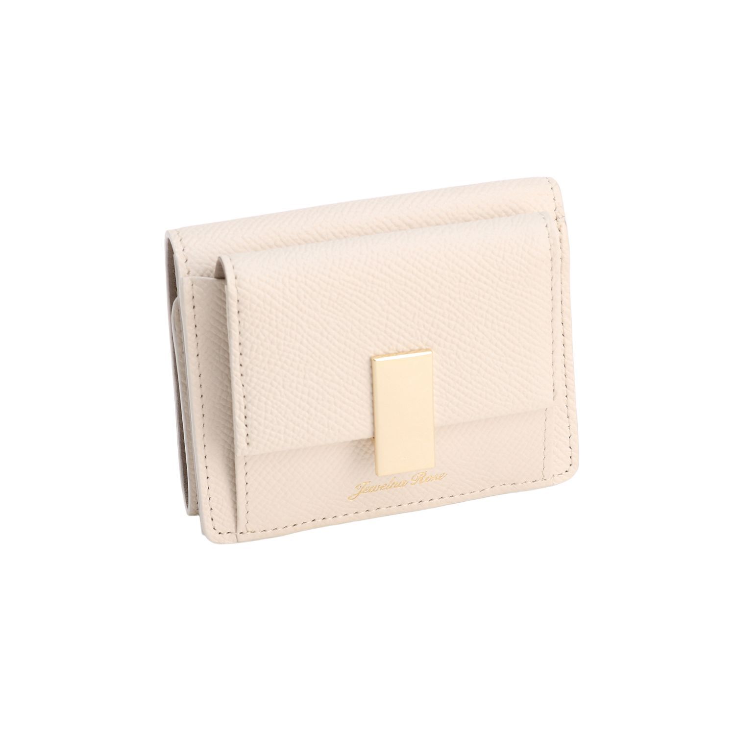 Jewelna Rose「Jewelna Rose ブリヨン・ウォレット 本革 三つ折り財布 15141」|財布|オフホワイト