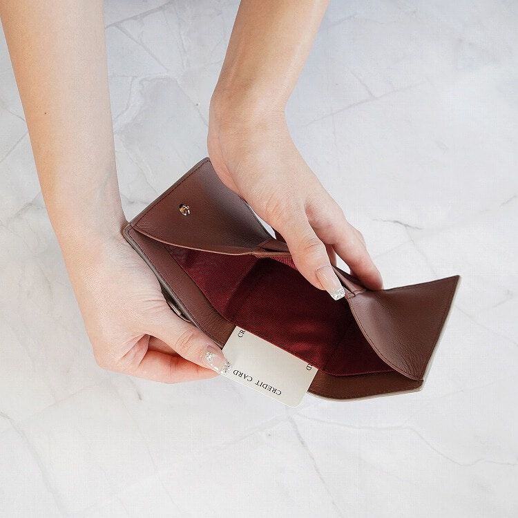 Jewelna Rose「Jewelna Rose ブリヨン・ウォレット 本革 三つ折り財布 15141」|財布|