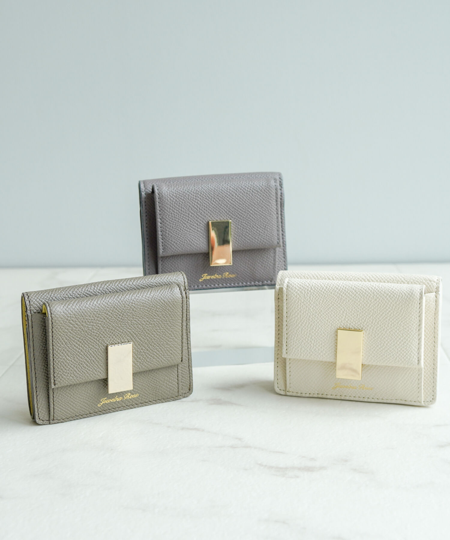 Jewelna Rose「Jewelna Rose ブリヨン・ウォレット 本革 三つ折り財布 15141」|財布|