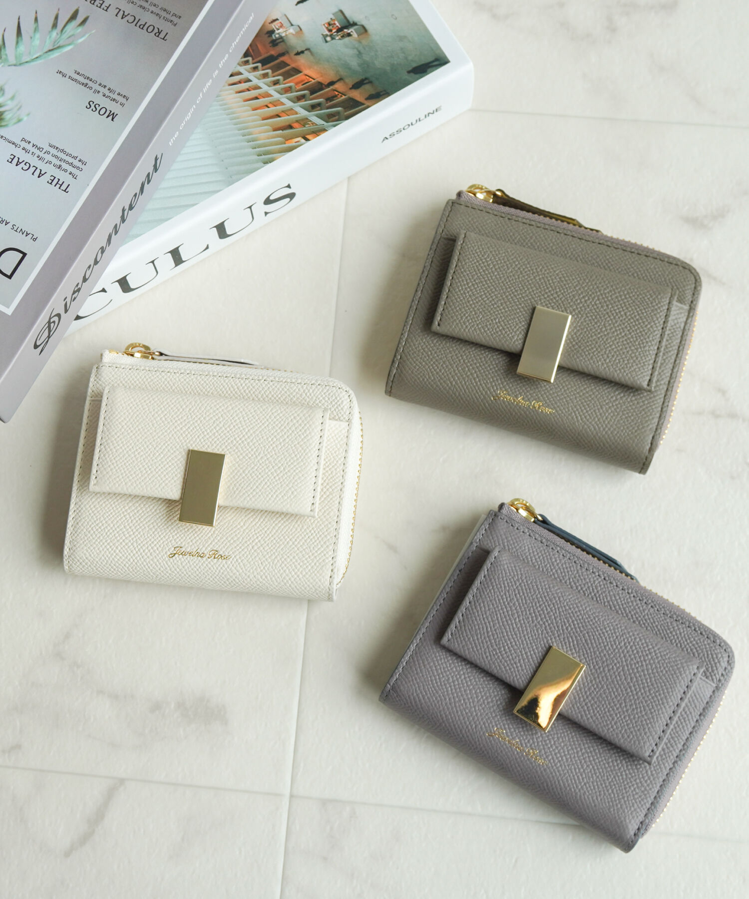 Jewelna Rose「Jewelna Rose ブリヨン・ウォレット 本革 二つ折り財布 15142」|財布|