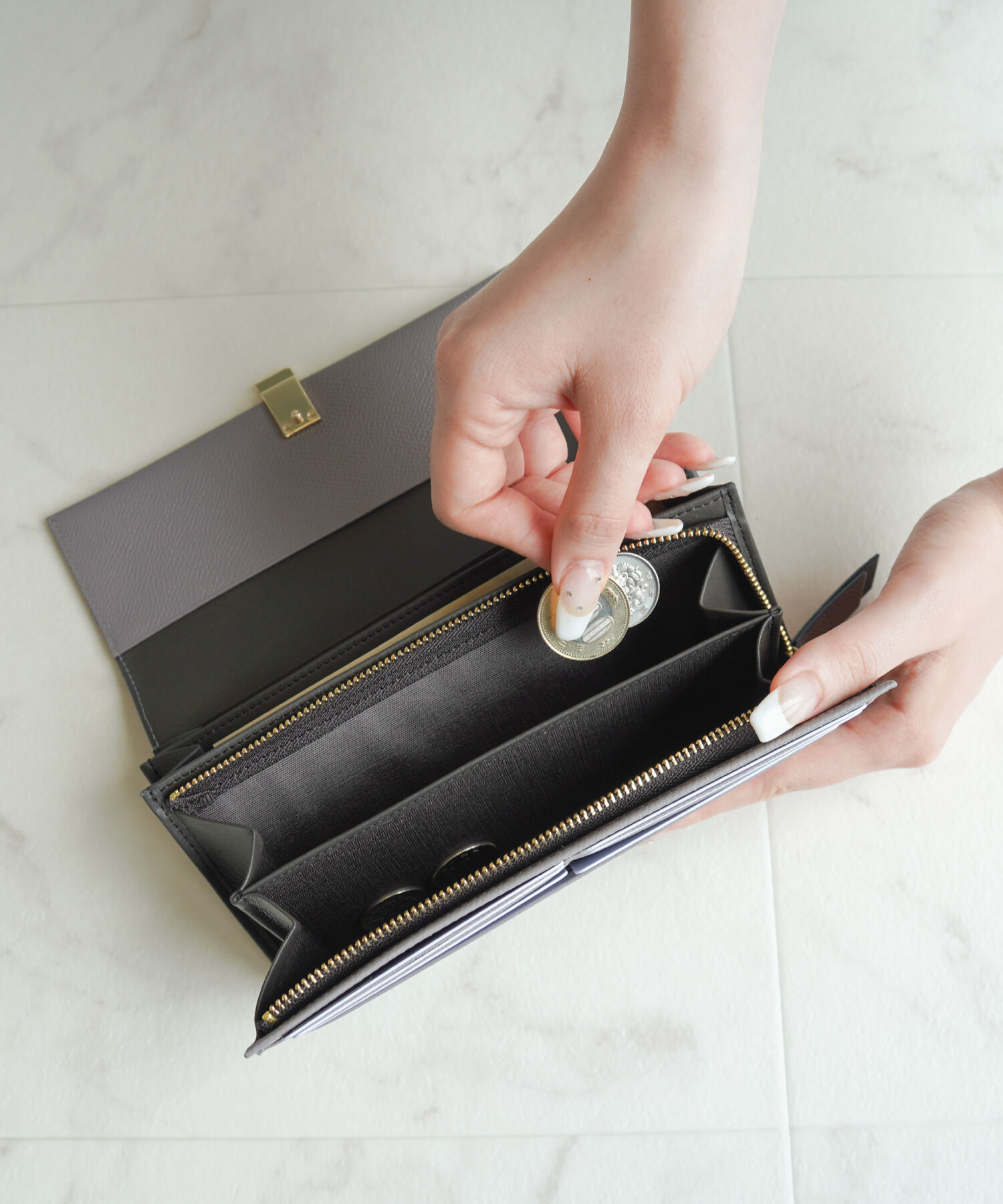 Jewelna Rose「Jewelna Rose ブリヨン・ウォレット 本革 長財布 15143」|財布|