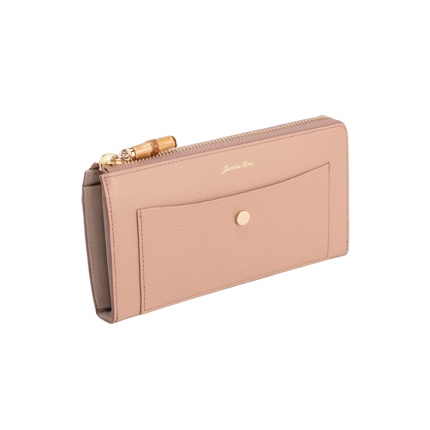 Jewelna Rose「Jewelna Rose フォリー・ウォレット 本革 長財布 大容量 15147」|財布|ピンクベージュ