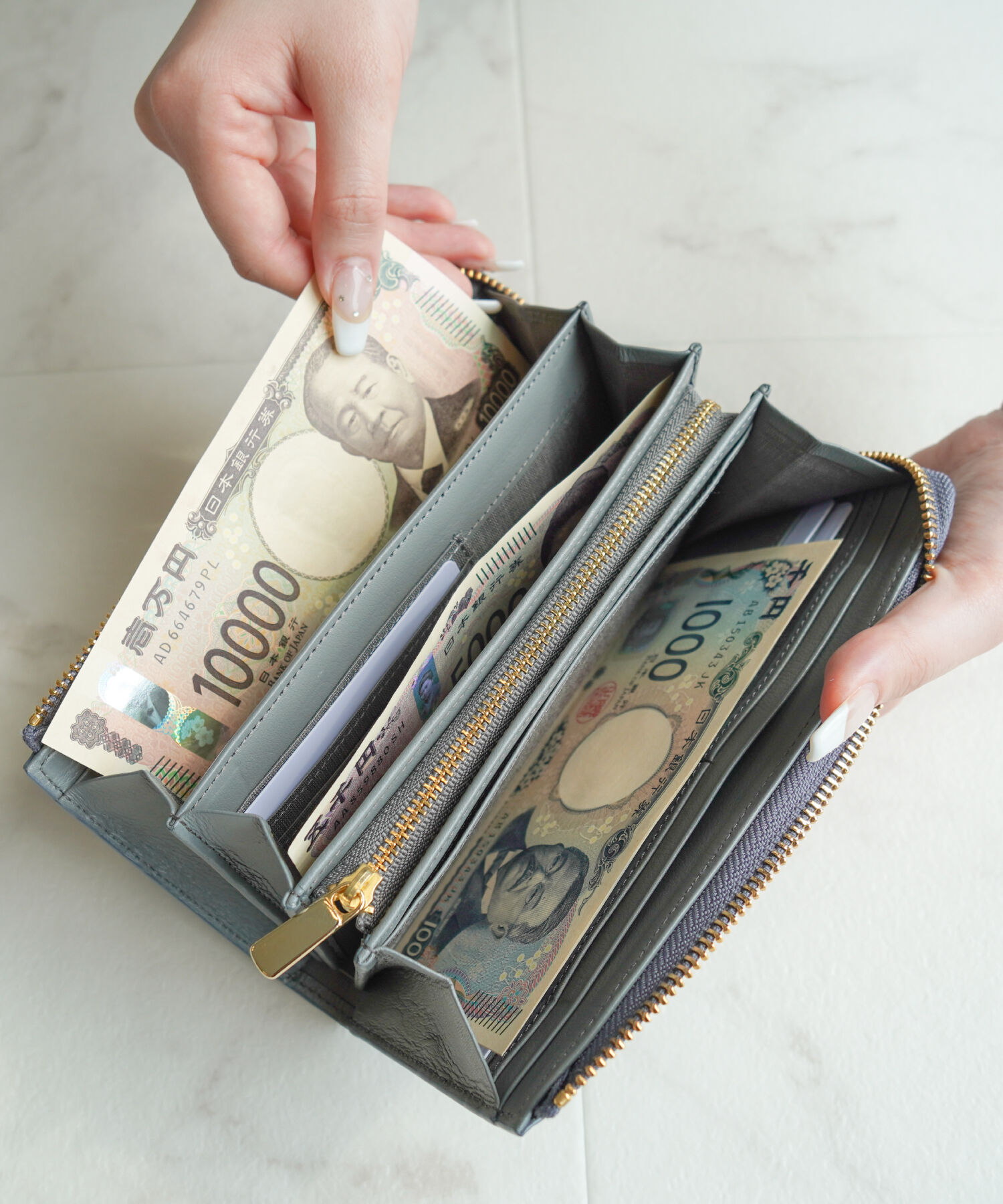 Jewelna Rose「Jewelna Rose フォリー・ウォレット 本革 長財布 大容量 15147」|財布|