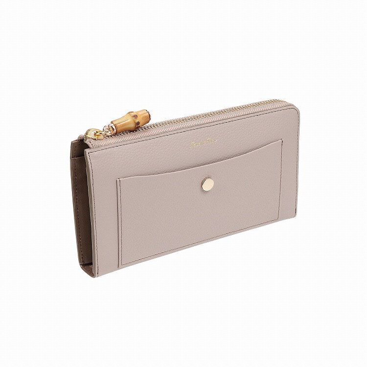 Jewelna Rose「Jewelna Rose フォリー・ウォレット 本革 長財布 大容量 15147」|財布|グレージュ