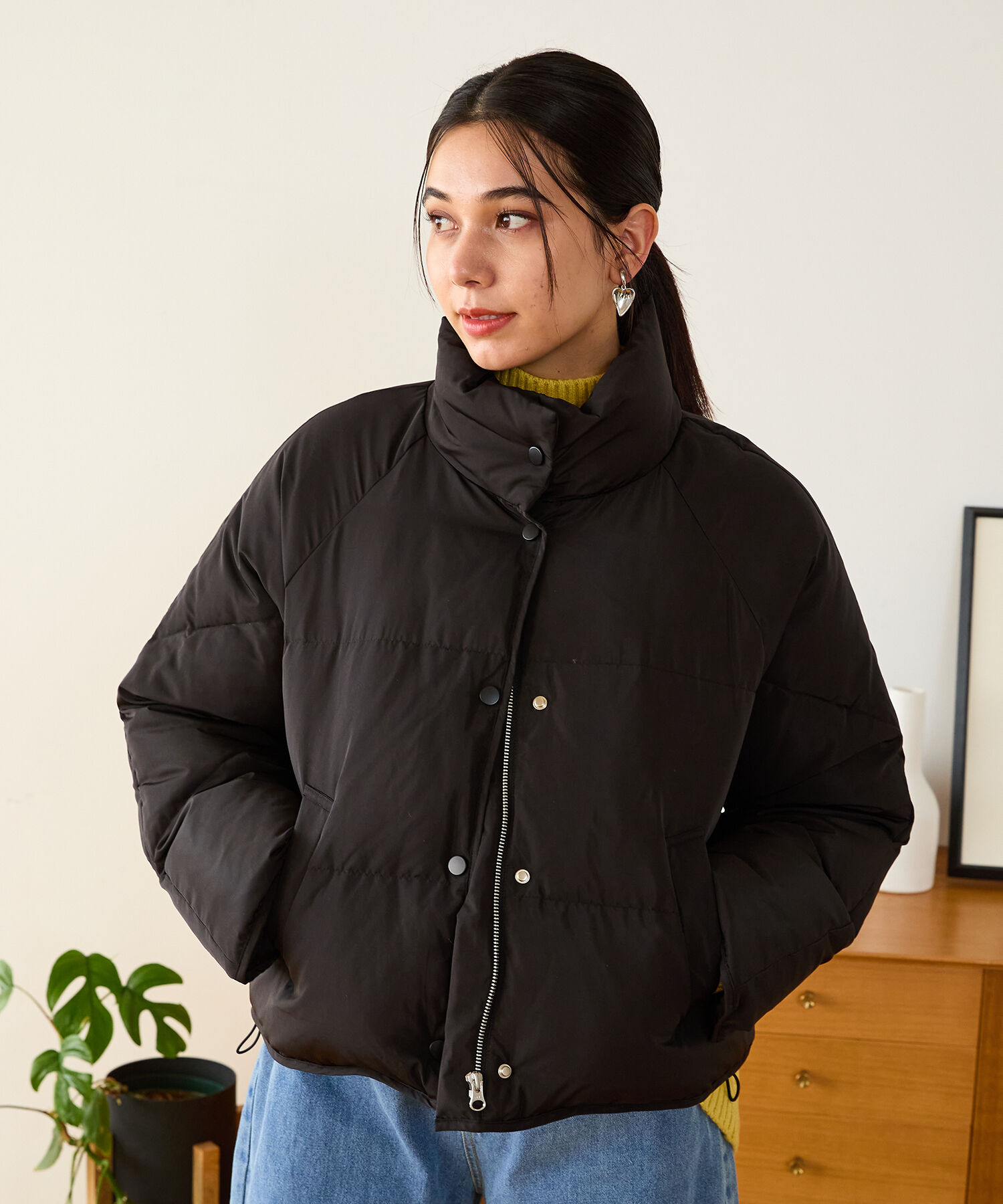 ORiental TRaffic「スタンドネック ショート ダウン ジャケット /MO43D02」|ダウン|