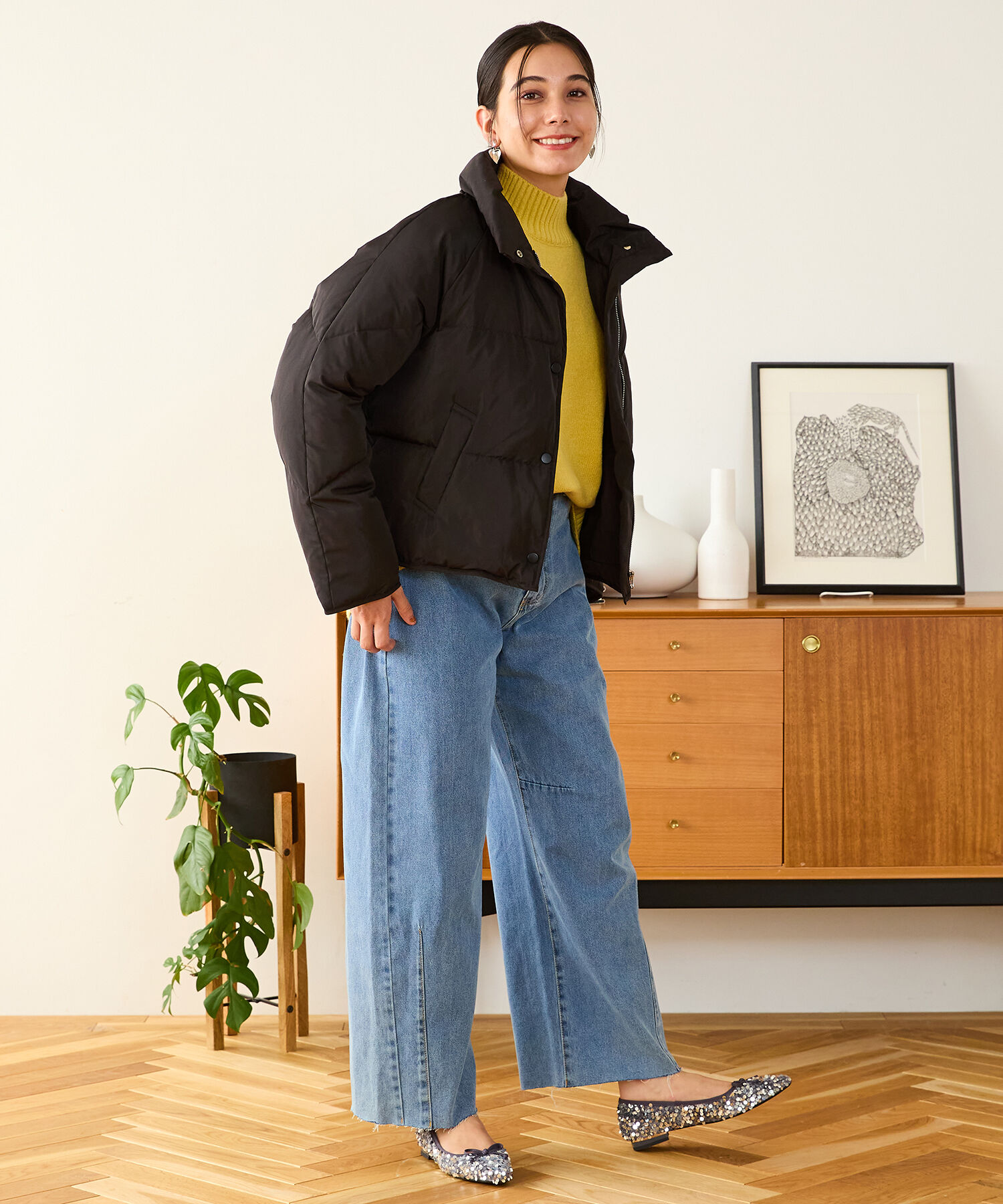 ORiental TRaffic「スタンドネック ショート ダウン ジャケット /MO43D02」|ダウン|