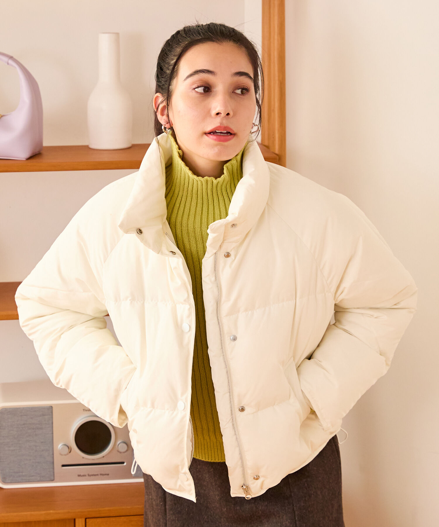 ORiental TRaffic「スタンドネック ショート ダウン ジャケット /MO43D02」|ダウン|