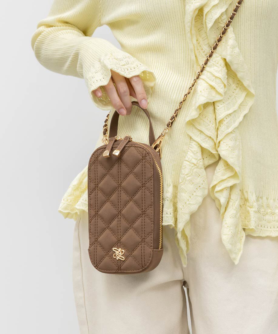  「2WAYキルティングマルチショルダーバッグ」|ショルダー・メッセンジャー|ブラウン