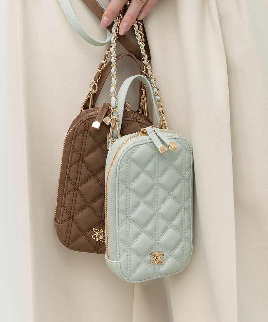  「2WAYキルティングマルチショルダーバッグ」|ショルダー・メッセンジャー|ミント