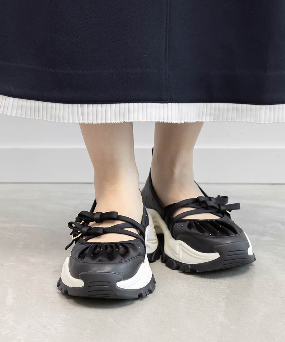  「2WAY リボンクロスベルトスニーカー」|スニーカー|