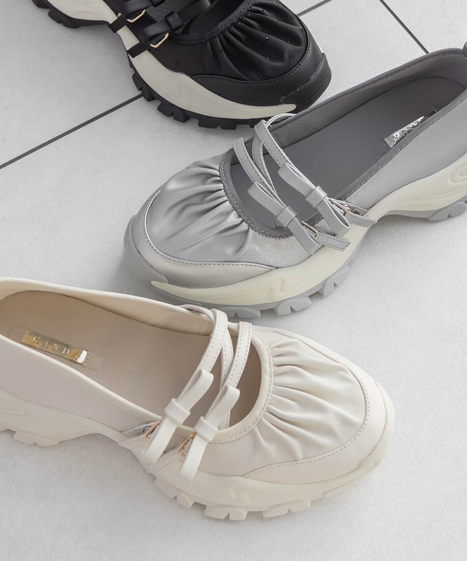  「2WAY リボンクロスベルトスニーカー」|スニーカー|