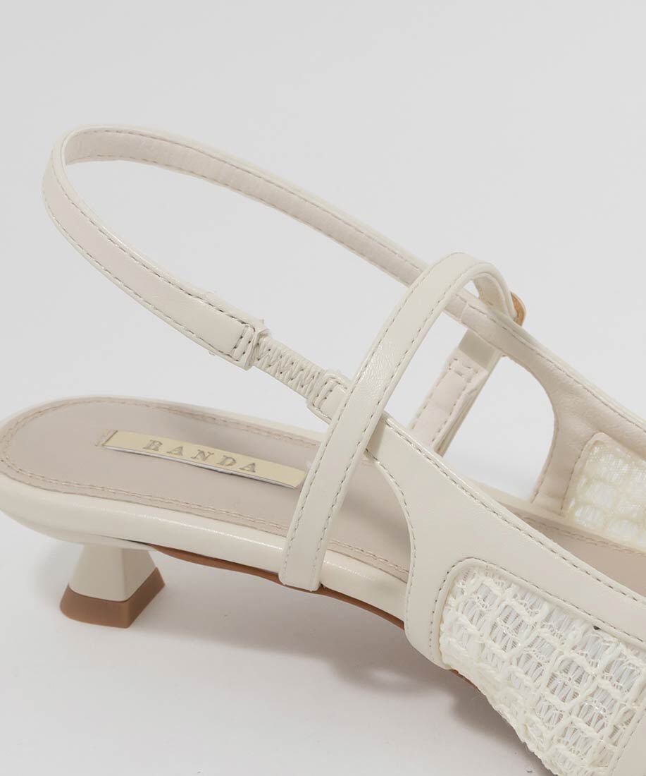  「シアーチェックバックストラップパンプス」|パンプス|