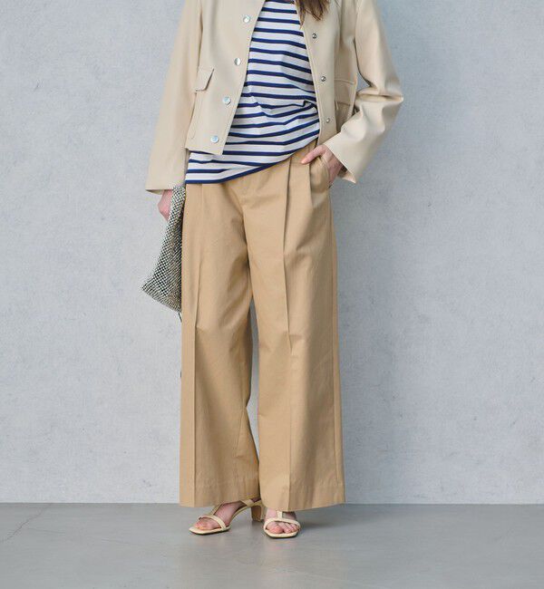 UNITED ARROWS「チノ ワイドパンツ」|チノ|BEIGE