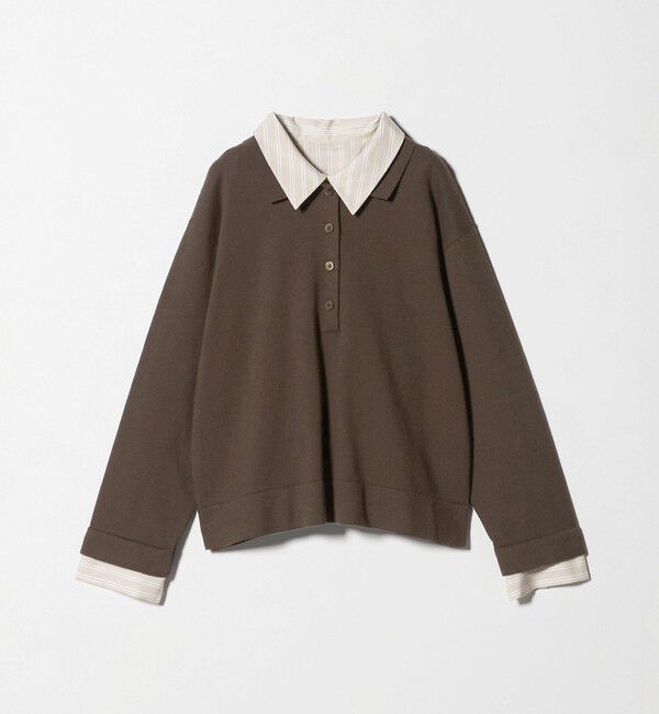 UNITED ARROWS「4WAY シャツコンビ ポロニット ‐ウォッシャブル‐」|ニット・セーター|