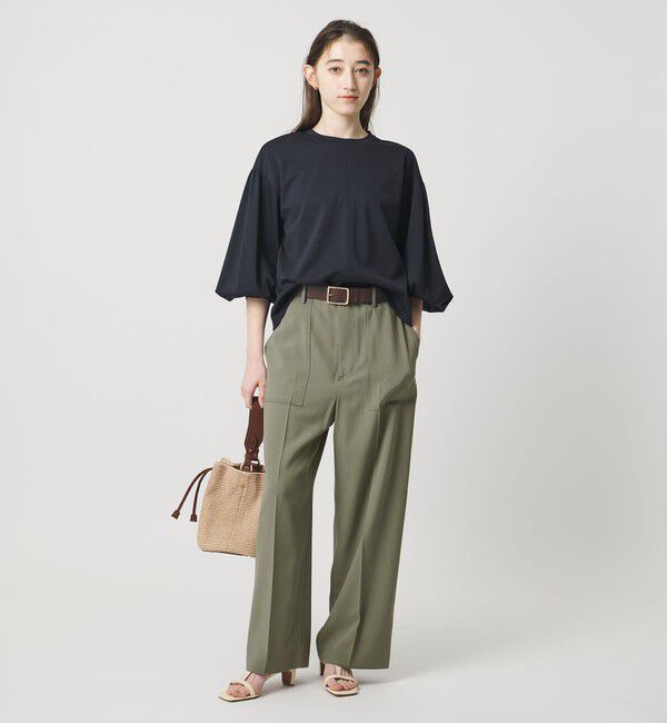 UNITED ARROWS「アセテートポリエステル ベイカーパンツ」|チノ|