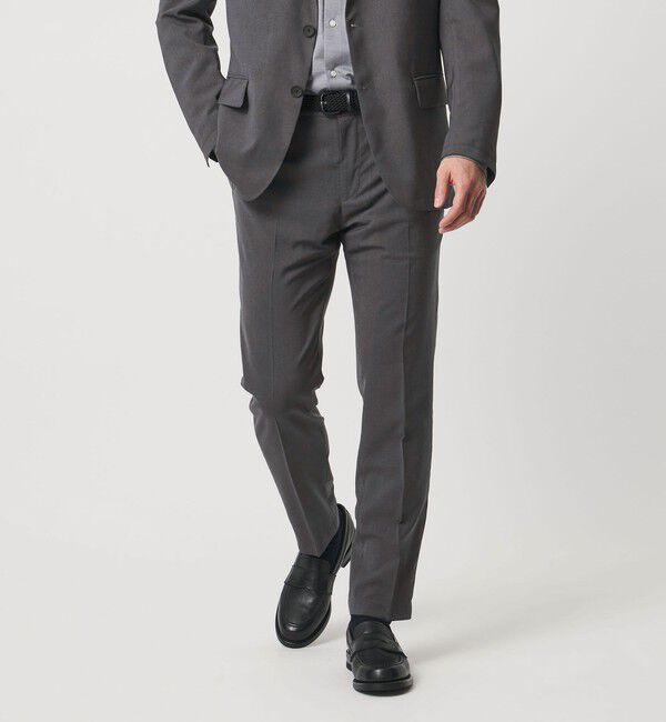 UNITED ARROWS「ウールルック ノープリーツ テーパード パンツ UA COZY　ウォッシャブル　ヨコストレッチ」|スラックス|