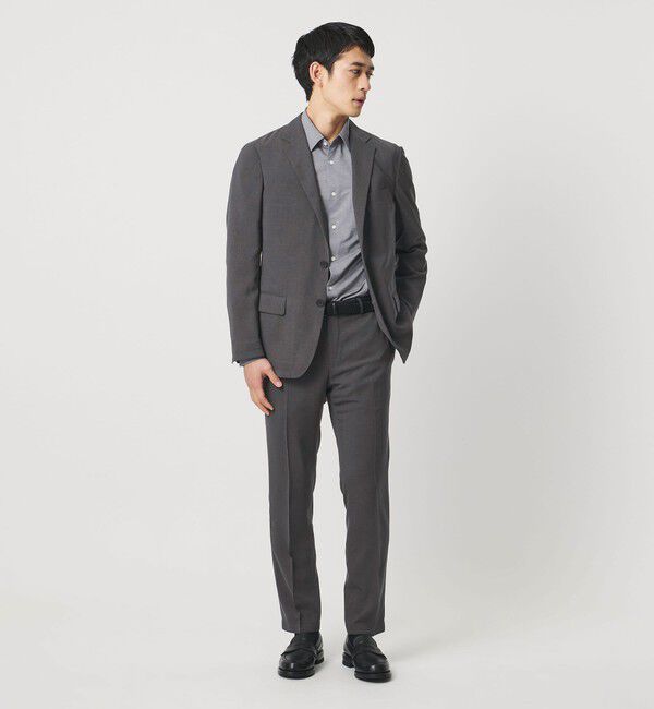 UNITED ARROWS「ウールルック ノープリーツ テーパード パンツ UA COZY　ウォッシャブル　ヨコストレッチ」|スラックス|