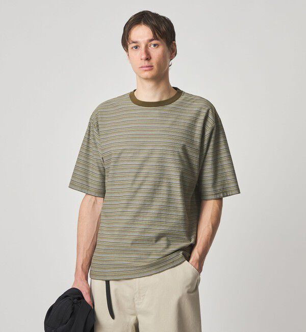 STEVEN ALAN「＜Steven Alan＞ オーガニックコットン マルチボーダー ショートスリーブ Tシャツ」|Tシャツ・カットソー|