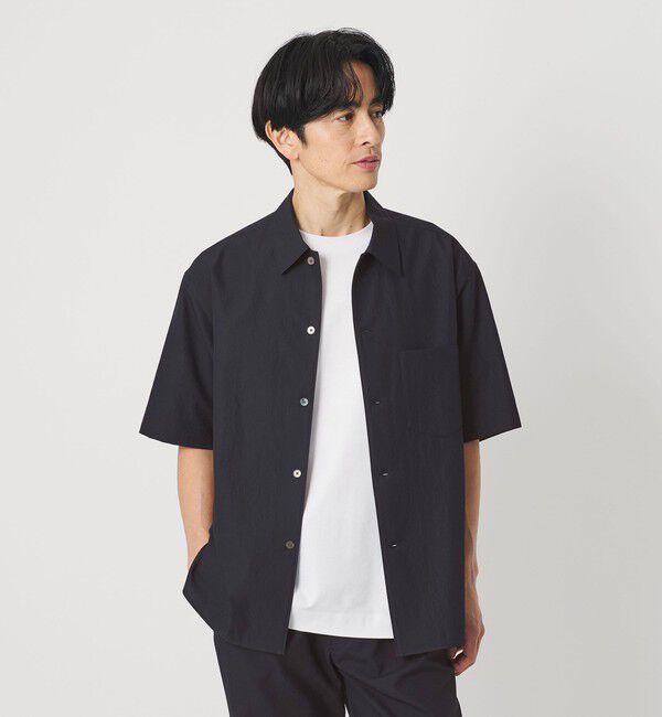 BEAUTY&YOUTH UNITED ARROWS「KOMATSU PACK キャンプカラー ショートスリーブ シャツ GRANDE型 セットアップ対応 撥水 ウォッシャブル」|シャツ・ブラウス|