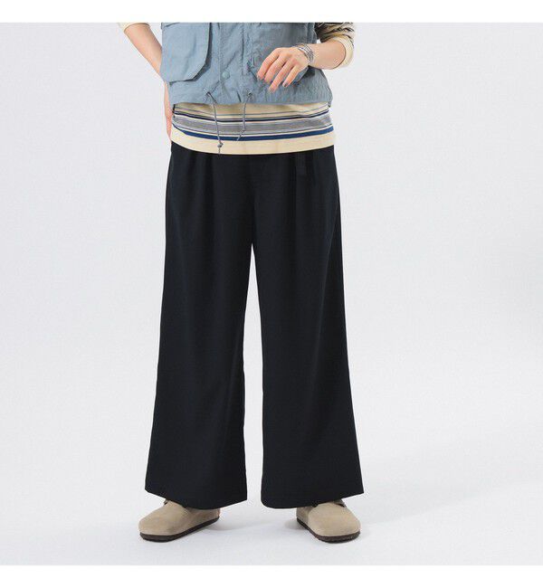 BEAMSBOY「【別注】Gramicci / 2プリーツ ワイド スラックス 25FW」|チノ|