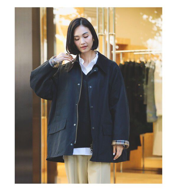 Demi-Luxe BEAMS 「【別注】Barbour / BEDALE ジャケット」|ブルゾン・スタジャン|BLACK