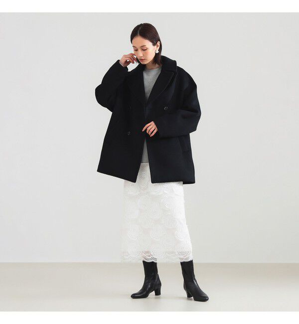 Demi-Luxe BEAMS 「TICCA / ウール ピーコート」|ブルゾン・スタジャン|BLACK
