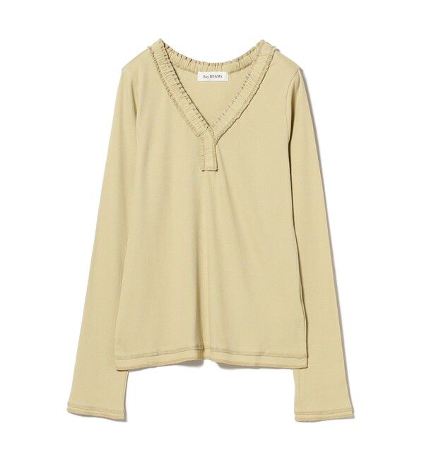 Ray BEAMS 「ギャザー ブレード Vネック トップス」|その他|