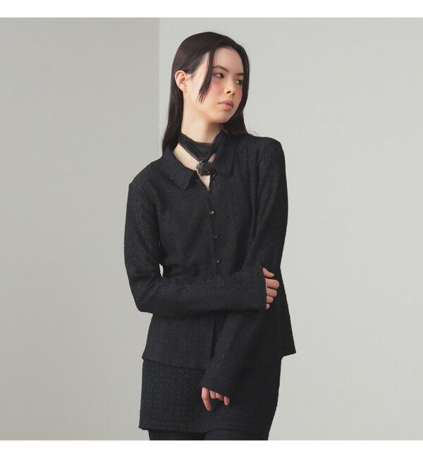 Ray BEAMS 「起毛 レース シャツ」|シャツ・ブラウス|