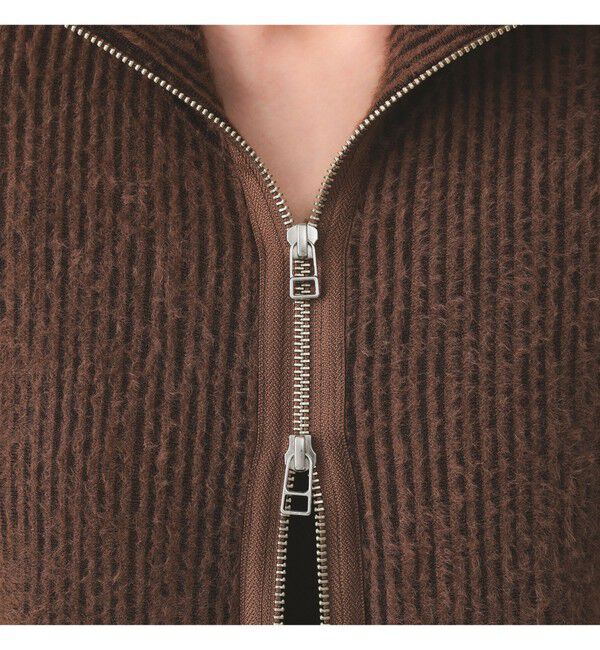 Ray BEAMS 「シャギー ジップ カーディガン」|カーディガン|