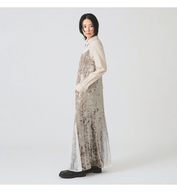 Ray BEAMS 「ベロア レース レイヤー ワンピース」|ワンピース|