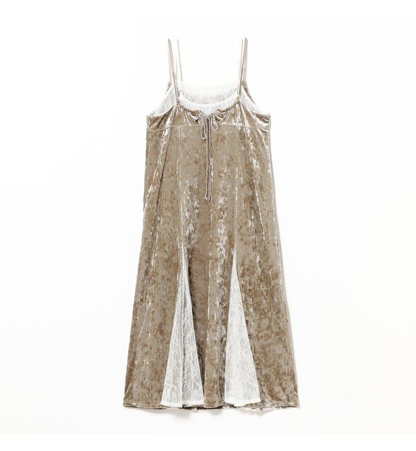 Ray BEAMS 「ベロア レース レイヤー ワンピース」|ワンピース|