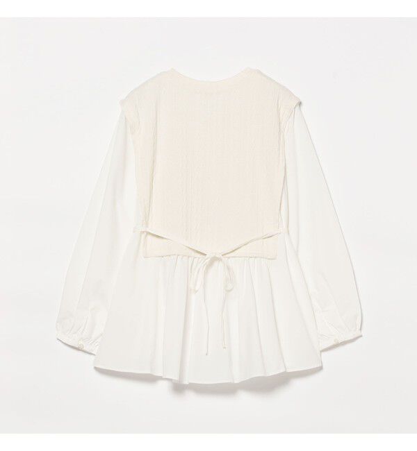 Ray BEAMS 「ケーブル ジャガード キリカエ シャツ」|シャツ・ブラウス|