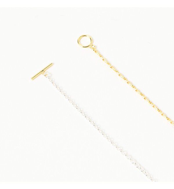 Demi-Luxe BEAMS 「ISOLATION / コンビネーション ロングネックレス シルバー&times;ゴールド ILN-0139」|その他|