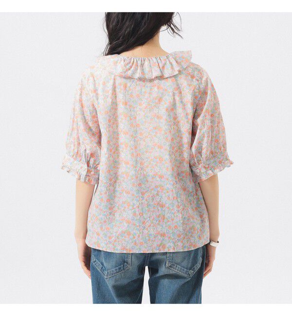 BEAMSBOY「リバティ フリル 5分袖 シャツ」|シャツ・ブラウス|