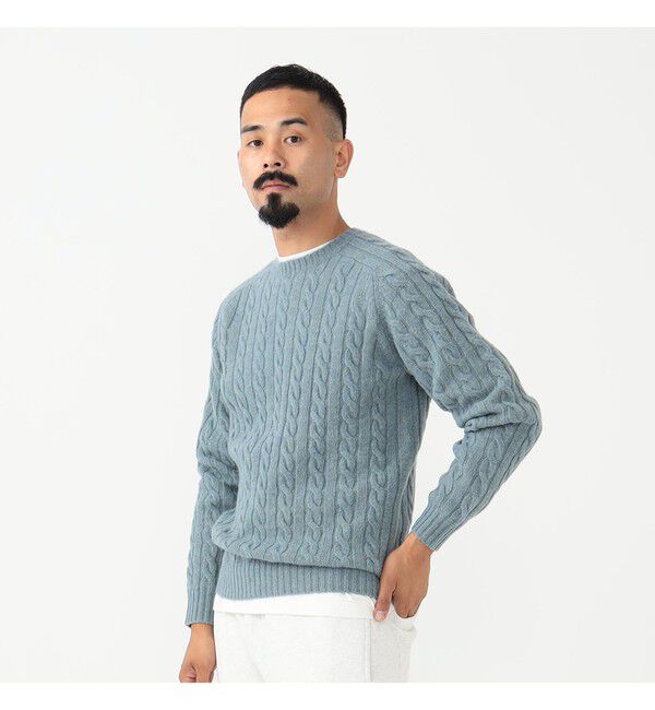 BEAMS PLUS「5ゲージ ケーブル クルーネック」|ニット・セーター|