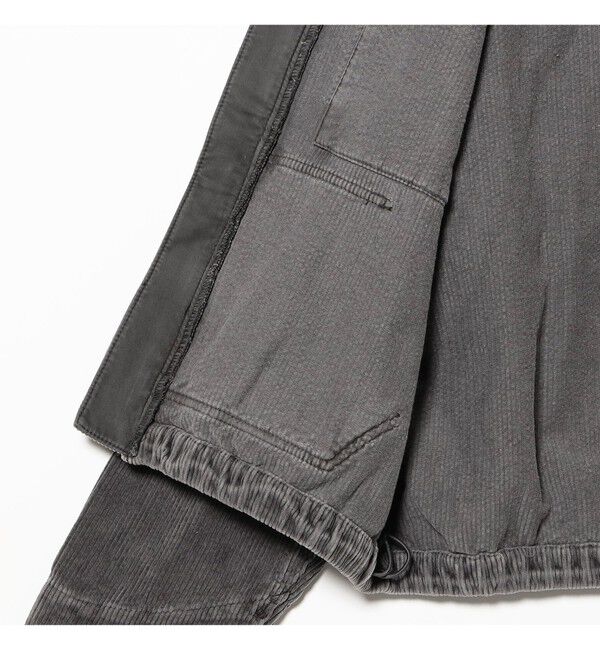 BEAMS「ワイドショートフィット フェード コーデュロイ フーデットブルゾン」|ブルゾン・スタジャン|